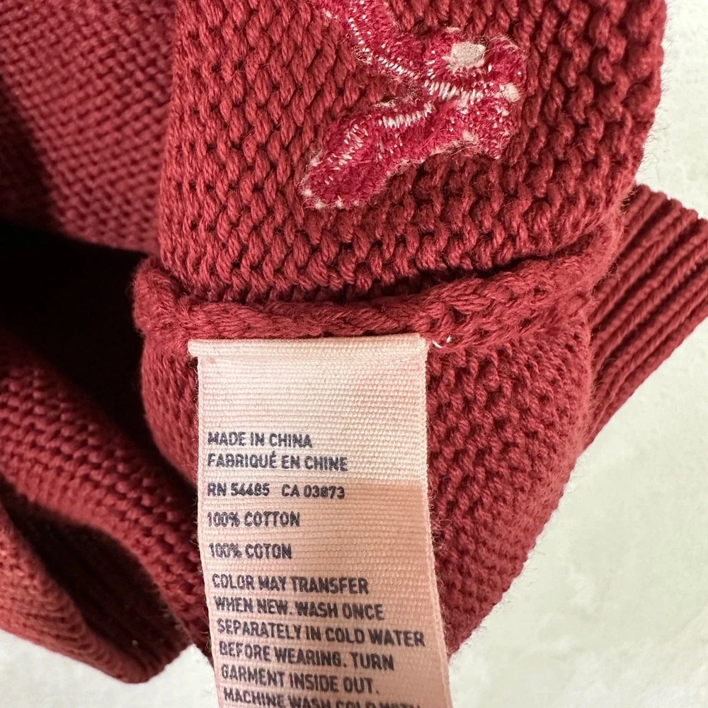 American Eagle Outfitters Men's Red Shawl Collar Cardigan Sweater Prep Fit Small